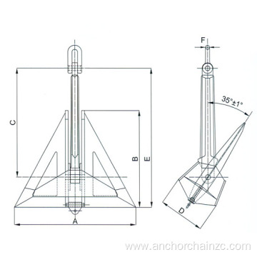 High Retention Heavy Duty Marine delta anchor